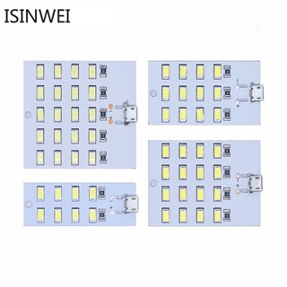 แผงไฟฉุกเฉิน 5730 Smd 5V 430mA~470mA สีขาว Mirco USB 5730 LED USB