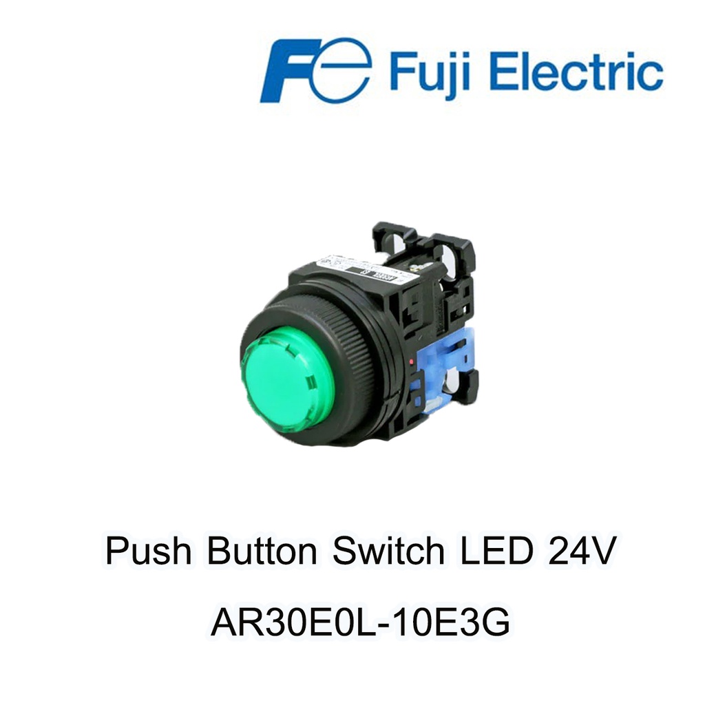 Pushbutton Switch AR30E0L-10E3_  LED 24V สีเขียว,น้ำเงิน ยี่ห้อ Fuji