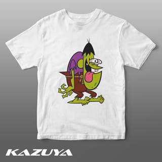 สาวน้อยมหัศจรรย์บินแขนสั้นcrew neckKazuya DV-0085 Powerpuff Girls เสื้อยืด ลายการ์ตูน The Gangreen GangS-XXXXL