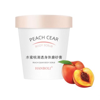 สครับขัดผิว ลูกพีช ขัดผิวกาย ขจัดเซลล์ผิว ผิวใสเนียนนุ่ม Peach Clear Body Scrub ขนาด 200 ML