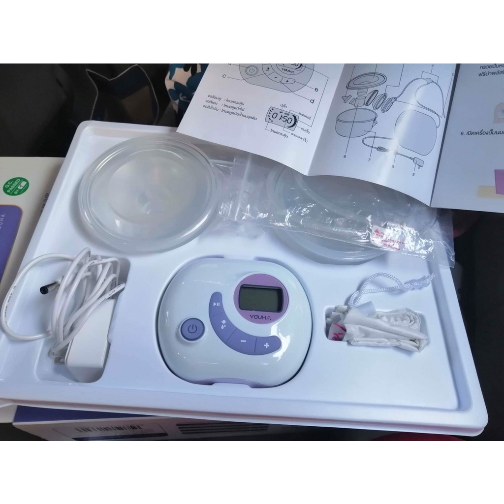 เครื่องปั๊มนม Youha Plus + กรวย Freena Plus รุ่น YH7001 (กล่องสีม่วง) รูปที่ 2