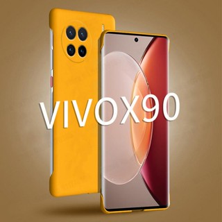 เคสโทรศัพท์มือถือ PC แบบแข็ง ไร้กรอบ ผิวด้าน สีแคนดี้ สําหรับ VIVO X90 Pro Plus VIVO X80 X90 Pro