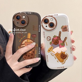 🌈Ready Stock 🏆Compatible for Samsung A13 A12 A03S A53 A33 A73 A33 A52 A51 A22 A23 A11 A10 A50 A50S A30 A20 A32 A72 Milk Tea Phone Case Shockproof lens protection Silicone Soft Case Protective Cover