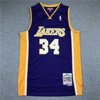 Oneill No. สไตล์บูติกคลาสสิก เสื้อกีฬาบาสเก็ตบอลลําลอง ปักลาย Lakers ทรงหลวม สไตล์เรโทร สําหรับผู้ชาย และผู้หญิง มี 34 ชิ้น 297401