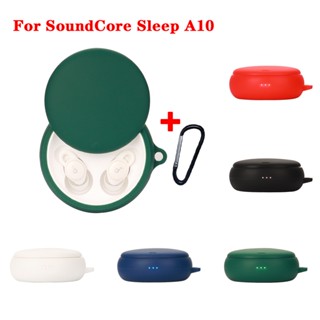 เคสหูฟังซิลิโคน พร้อมตะขอชาร์จ สําหรับ Anker SoundCore Sleep A10