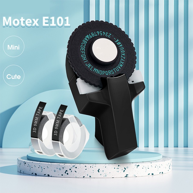 3D เทปฉลากเครื่อง Motex E101 3D ลายนูนป้าย Maker Motex E101 เปลี่ยน Motex E202 Dymo 12965 1540