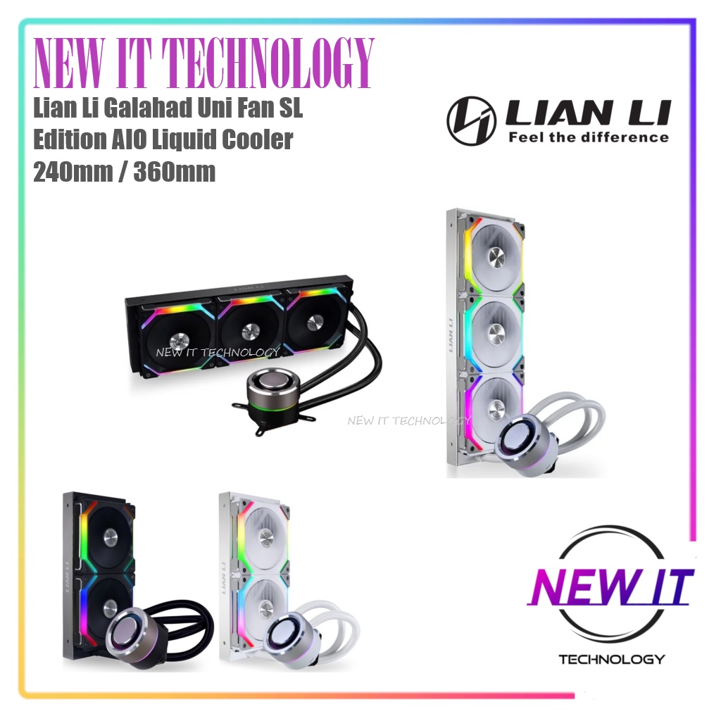 Lian Li Gaalaad Uni Fan SL Edition ARGB AIO Liquid Cooler 240mm / 360mm ( ดํา / ขาว )