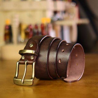 King Leather เข็มขัดหนังวัวแท้ นำเข้าจากอิตาลี Genuine Leather Belt Made in Italy IT-5