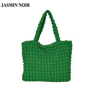 Jasmin NOIR กระเป๋าสะพายไหล่ กระเป๋าถือ ผ้าฝ้าย ขนาดใหญ่ สําหรับสตรี