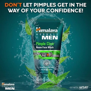 Himalaya Men Pimple Clear Neem Face Wash 100 ml ครีมล้างหน้าใบสะเดา ลดการเกิดสิว