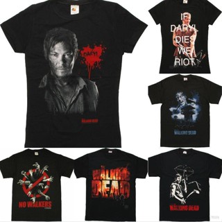 Top เสื้อยืดแขนสั้นลําลอง พิมพ์ลาย The Walking Dead 3D ทรงหลวม แฟชั่นสําหรับผู้ชาย และผู้หญิง