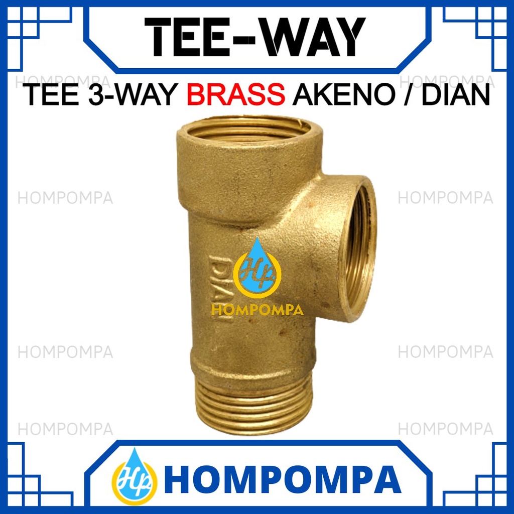 3 WAY BRASS TEE 3 BRANCH TWAY DIAN T JET PUMP 1" Thick และ DURABLE