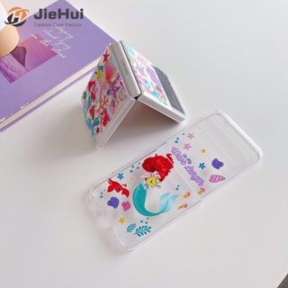 Jiehui เคสโทรศัพท์มือถือแฟชั่น ลายนางเงือก สําหรับ Samsung Z Flip4 Z Flip3 HD