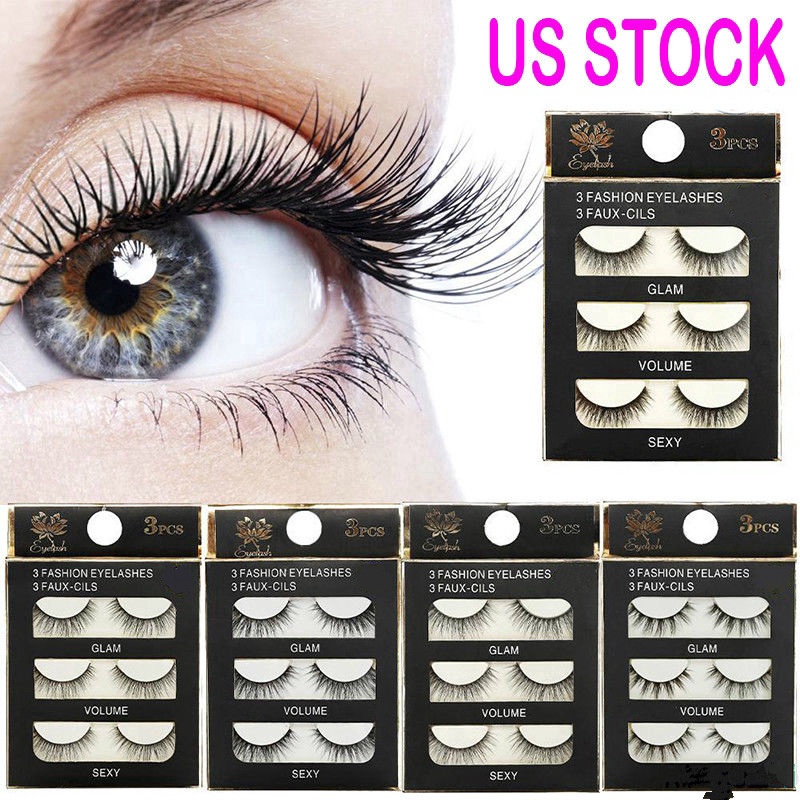 5D ขนตาปลอม ขนตาปลอมธรรมชาติ ขนตา ขนมิงค์ แบบธรรมชาติ 3 คู่ Eyelashes [ผู้ขายชาวไทย พร้อมสต็อก]