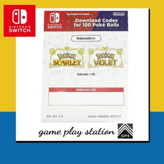 nintendo switch code poke ball pokemon violet &amp; scarlet ( เป็นโค้ด ดาวน์โหลด )