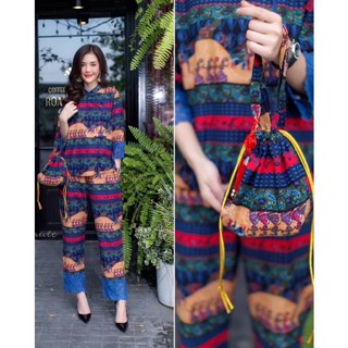 🧧ชุดกี่เพ้า ชุดเซ็ท+กระเป๋า​(Set+Handbag) ผ้าลินินเกรดพรีเมี่ยม