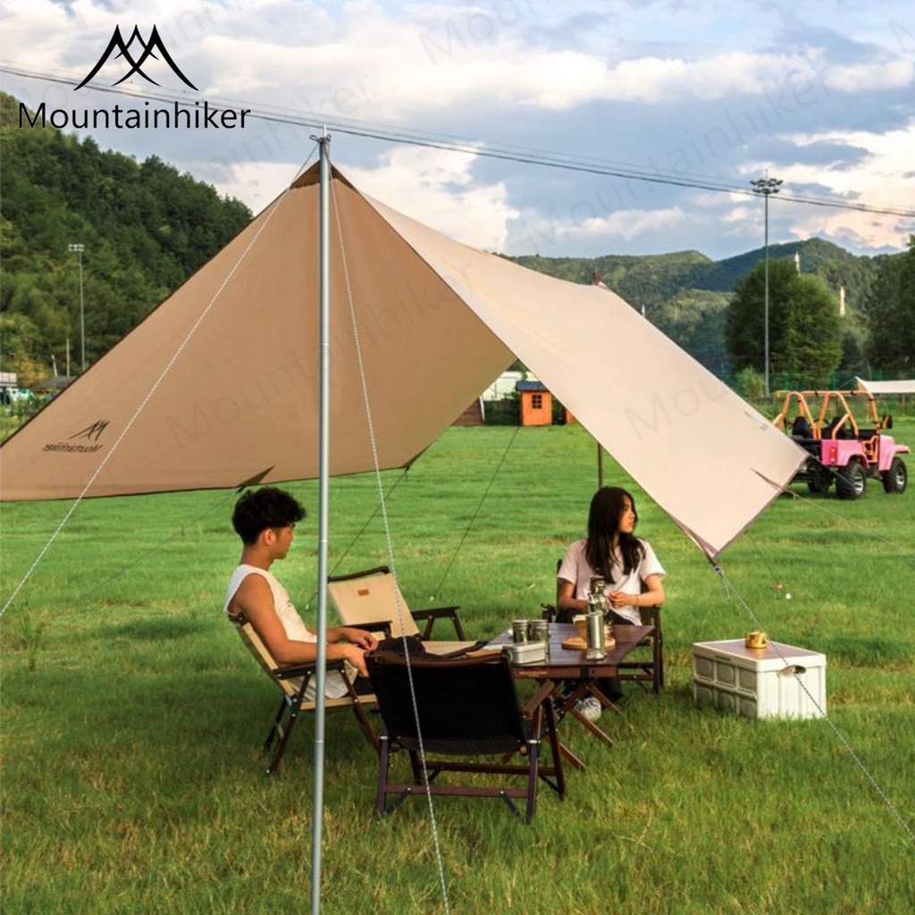 Mountainhiker​ Tarp ฟลายชีท​ 6x4m​ ทาร์ป​ ฟรายชีท ผ้าใบกันฝน อุปกรณ์​ครบชุด​ สินค้าพร้อมส่งจาก กทม.
