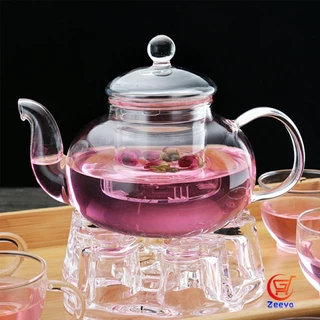 Zeeva กาชงชา ทนต่ออุณหภูมิสูง กาน้ำชา แก้วคุณภาพสูง 400ml 600ml Glass teapot