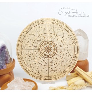 Astrological - ราศีคริสตัลตาราง ขนาด 10-20 ซม. (1.96.3Z)