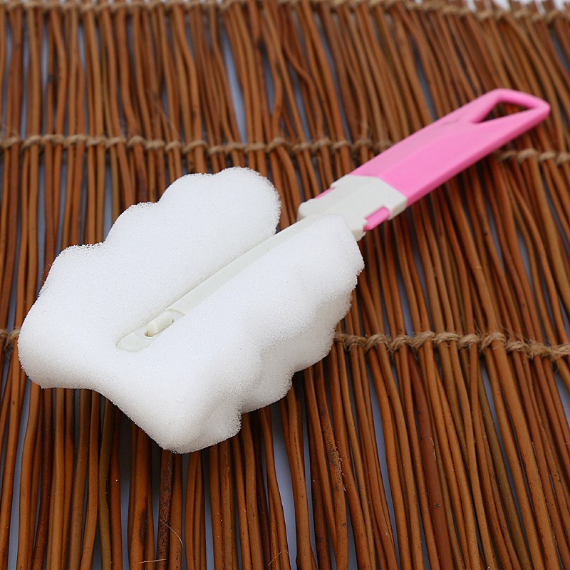 แปรงฟองน้ํา ถอดออกได้ สําหรับทําความสะอาดแก้วชา ขวดน้ํา - รูปที่ 2