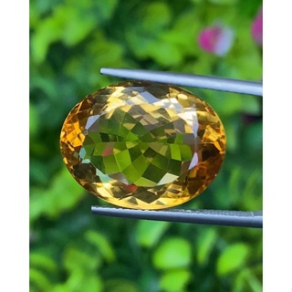 พลอย ซิทริน Citrine 17.96 กะรัต (Cts.) พลอยแท้ อัญมณีมงคลประจําวันเกิด เครื่องประดับพลอย