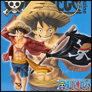 Luffy ของแท้ JP แมวทอง - Magazine Figure Banpresto [โมเดลวันพีช]