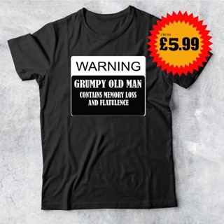 เสื้อยืดลําลอง แขนสั้น พิมพ์ลาย Grumpy Old Man สําหรับผู้ชาย