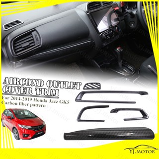 ฝาครอบช่องแอร์ คาร์บอนไฟเบอร์ สําหรับ Honda Jazz GK5 2014-2019