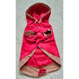 Dog Coat size Mมีฮู้ด มือสองสภาพใหม่มาก