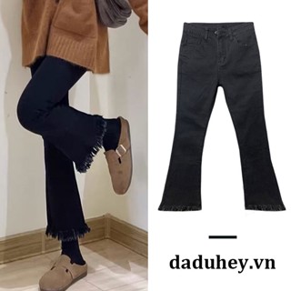 DaDulove💕 New Korean Version of Ins Micro Flared Jeans High Waist Flared Pants Stretch Fashion Cropped Pants