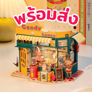 [พร้อมส่ง] 🍭 ENG.ver 🍭 บ้านตุ๊กตา DIY Rolife Rainbow Candy House โมเดลบ้านจิ๋วประกอบเอง ร้านลูกกวาด เปิดไฟได้