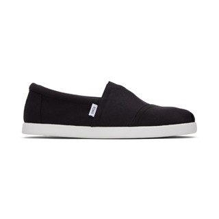 TOMS รองเท้าลำลองผู้ชาย สลิปออน รุ่น ALP FWD Black Recycled Cotton Canvas (C) รองเท้าลิขสิทธิ์แท้