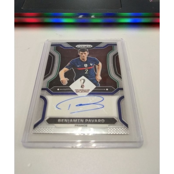 การ์ดฟุตบอล 2022 Panini Prizm Fifa World Cup Benjamin Pavard Auto  ลายเซน