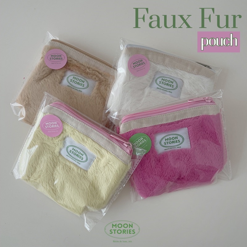 👛 Faux Fur Pouch กระเป๋าสตางค์ขนปุย by Moon Stories 🍋🥔🍓☁️