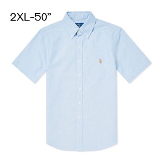 เสื้อเชิ้ตแขนสั้น Polo Ralph Lauren Slim fit Oxford Shirt ของแท้ 💯% จาก Shop