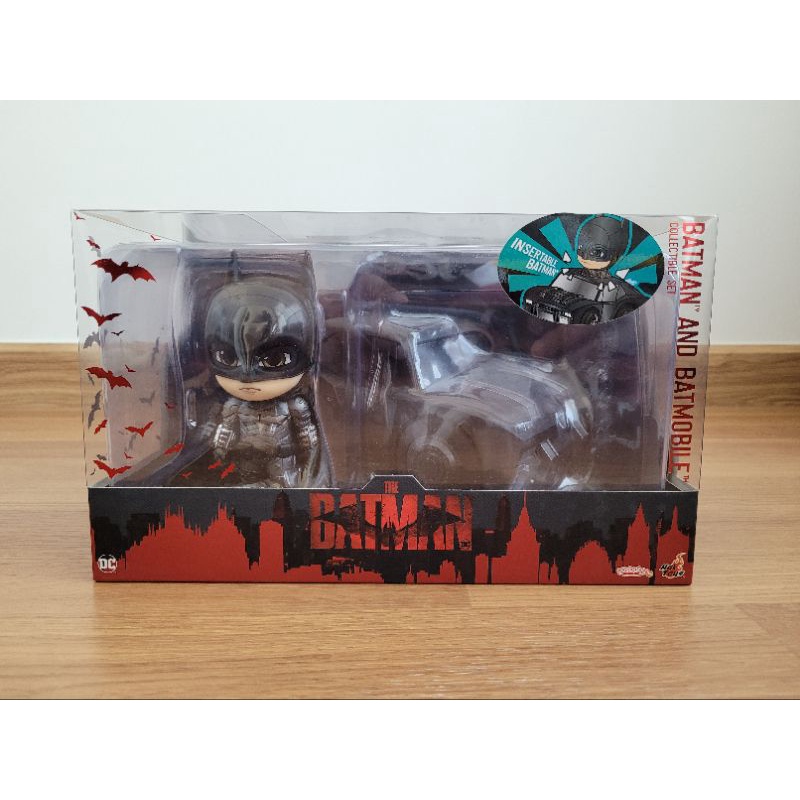 THE BATMAN AND BATMOBILE COSBABY COLLECTIBLE SET HOTTOYS งานแท้100%
