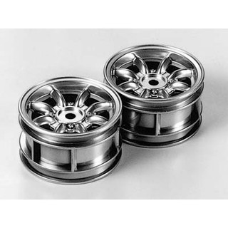 [อะไหล่รถบังคับ] TAMIYA 50676 SP.676 M-Chassis 8-Spoke Wheels 2pcs. (Plated) อะไหล่ทามิย่าแท้ Rc