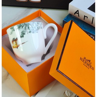 Hermes Home Personality Trend Bird Bone Porcelain Mug Milk Cup Coffee Cup