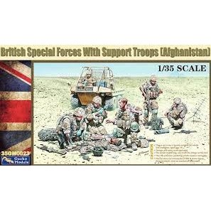 โมเดลรถทหาร Gecko Model 1/35 35GM0023 BRITISH SPECIAL FORCES WITH SUPPORT TROOPS (AFGHANISTAN)