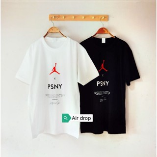 ⚡⚡⚡เสื้อยืดลายจอร์แดน 🔥PSNY🔥ผลิตในประเทศไทย 👍มีสีขาวสีดำ👉ใส่ได้ทั้งผู้ชายผู้หญิง มีไซส์ s m l XL