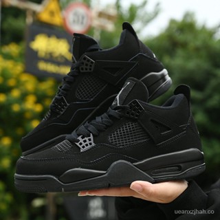 Air Jordan AJ 4black cat (aj4) รองเท้าบาสเก็ตบอล