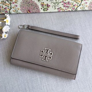 Tory Burch Britten flap envelop wallet สีเทาหายากมากๆๆ