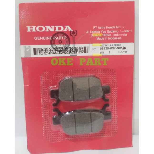 K97 ผ้าเบรคหลัง dipad adv 150 pcx 150 pcx 160 สําหรับรุ่น abs (06435-K97-N01)