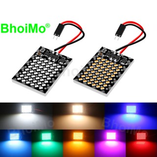 Bhoimo 2022 ใหม่ หลอดไฟสัญญาณ led DC24v T10 w5w 48SMD C5W C3W C10W ba9s T4w 194 168 3014 สําหรับติดตกแต่งภายในรถยนต์ รถจักรยานยนต์ DC12V