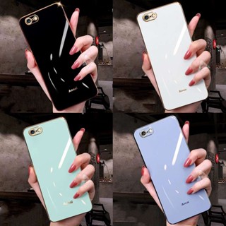 เคส iPhone 7 8 6 6S 7 PLUS 8 PLUS 6 PLUS 6S PLUS SE2020 SE2022 เคสโทรศัพท์มือถือนิ่ม ขอบตรง ชุบไฟฟ้า เรียบง่าย สําหรับ DD