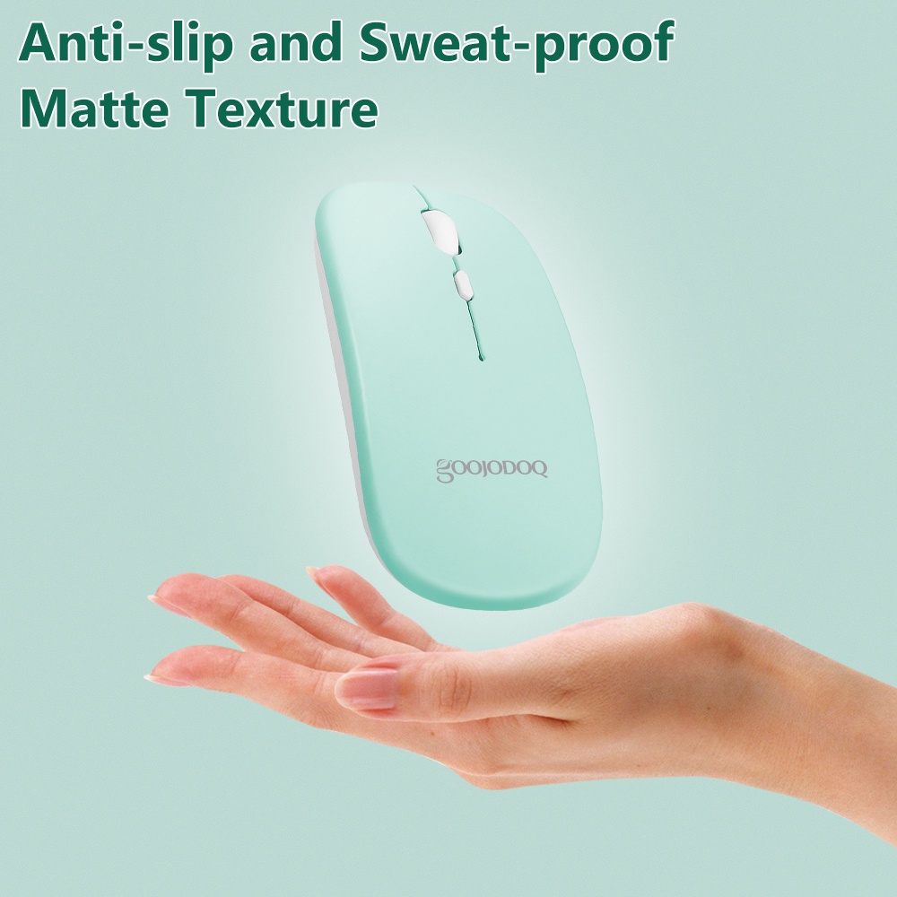 GOOJODOQ 2-in-1 Wireless Mouse Dual Mode 2.4Ghz Wireless Bluetooth 2 In 1 เมาส์ไร้สาย รูปที่ 2