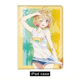 Nanami Asami เคสไอแพด mini 1/2/3/4/5/6 air 3 4 5 เคส 2020/21/22 pro 11 10.9 gen10 10.2 gen 7 8 9 tri-fold case pen slot