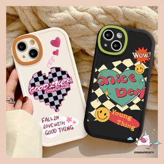 เคสโทรศัพท์มือถือ TPU นิ่ม ลายหมากรุก หัวใจ หน้ายิ้ม สําหรับ Realme C35 C31 C25 C30 C21Y C15 C30s C25Y C25s C17 GT C12 8 5 9i 8i 8Pro 6i 5i 5s 6s 6 7i C21 C2 C11 C20A C3 C17 C20