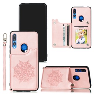 เคสโทรศัพท์มือถือหนัง ฝาพับแม่เหล็ก พร้อมช่องใส่บัตร หรูหรา สําหรับ Huawei Y9 Prime 2019 P Smart Z Coque