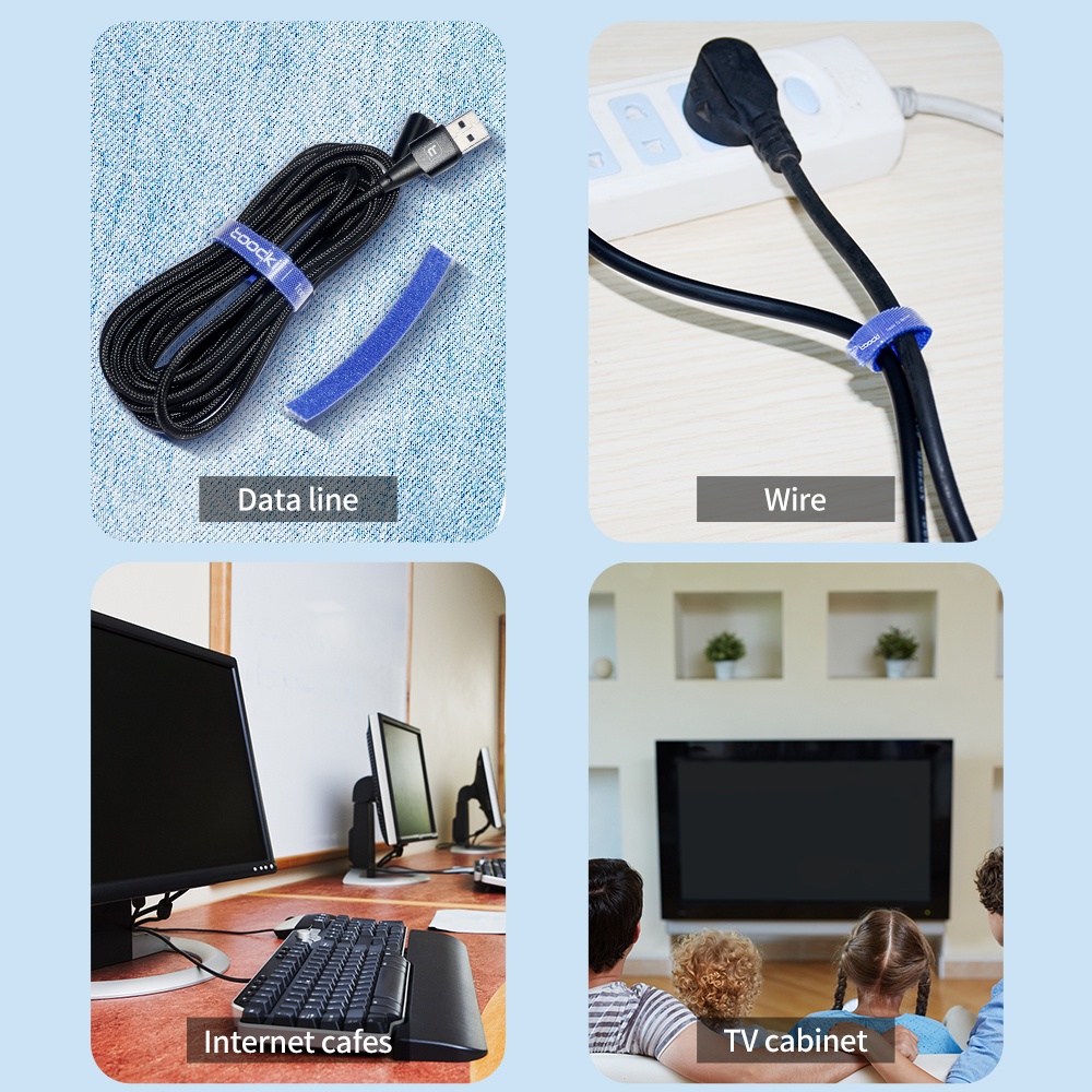 Toocki เทปเทปไนล่อน มีกาวในตัว ทนทาน ยาว 1 เมตร – 5 เมตร สําหรับจัดเก็บสายเคเบิล USB ราคา ถูกที่สุด ดีลบีเคเค แกลเลอรีภาพที่ 7